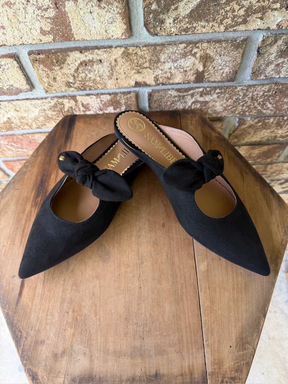 Sam & Libby Marley Knotted Pointed Toe Mules Women’s Size 9.5 Excellent!